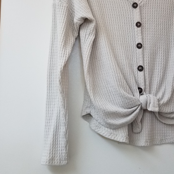 Sky & Sparrow High Low Waffle Print Top - Picture 4 of 6